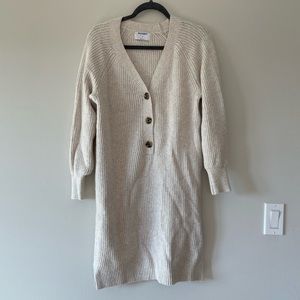 Old Navy Ribbed Knit Mini Dress with Buttons